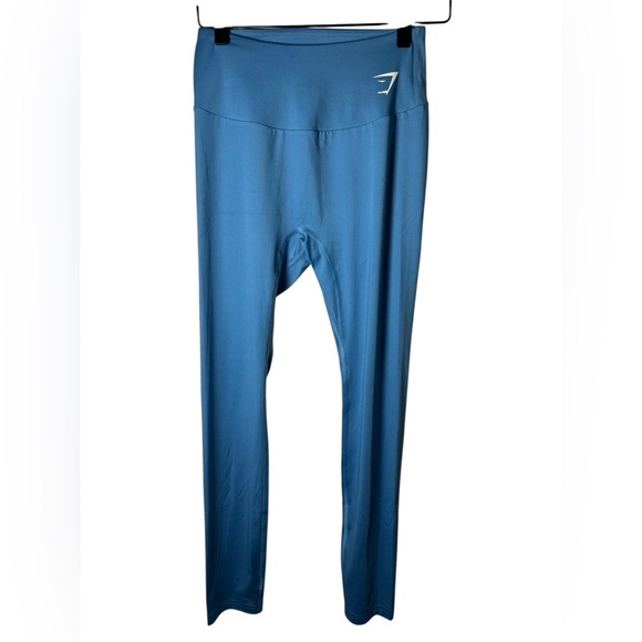 Gymshark Women’s Leggings Blue High Rise Stretch Activewear Pants Size Small - Picture 3 of 7